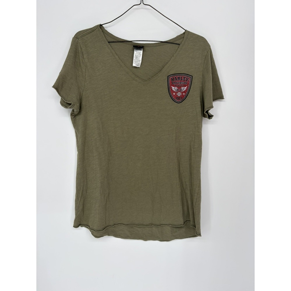 Women Western Reserve Harley Davidson Motorcycle T-Shirt Mentor Ohio Size L